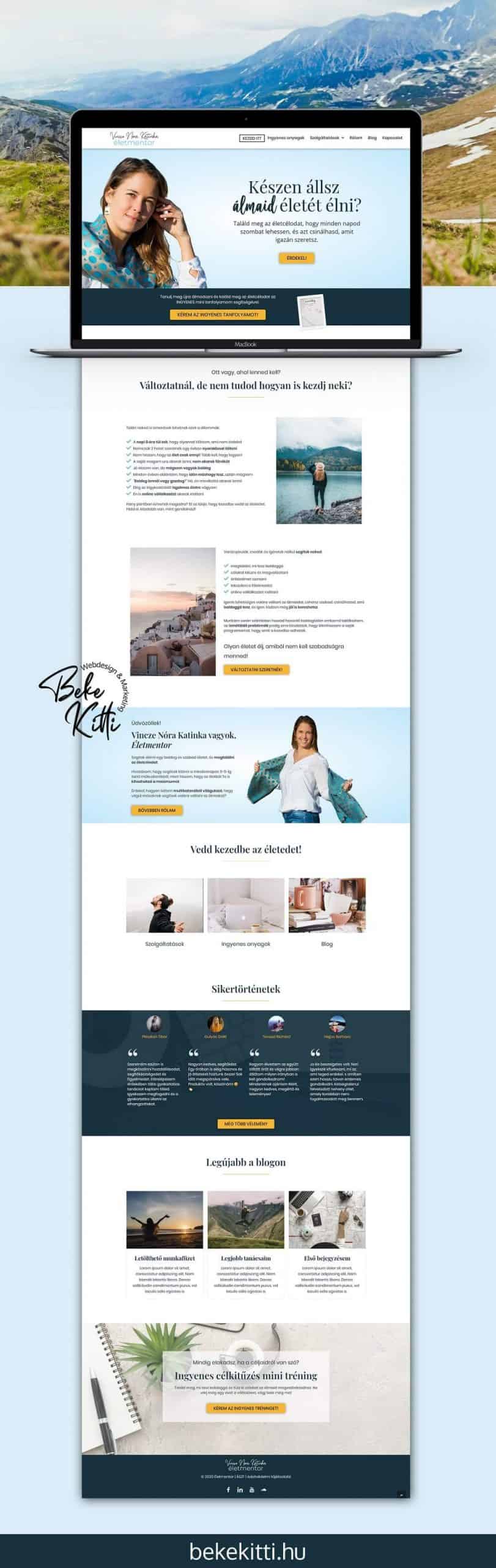 Beke Kitti Weboldal Referencia Eletmentor