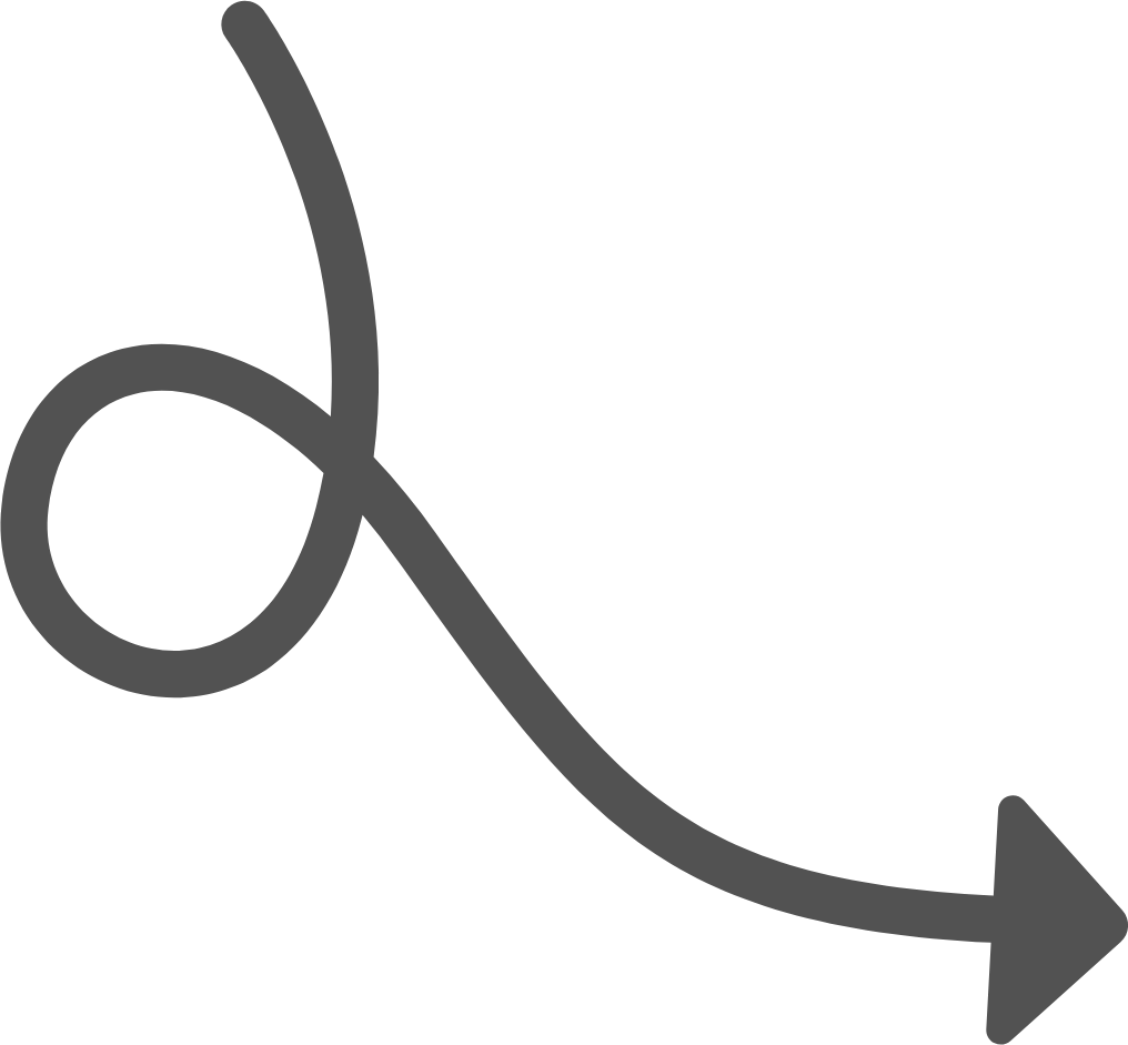 arrow curly