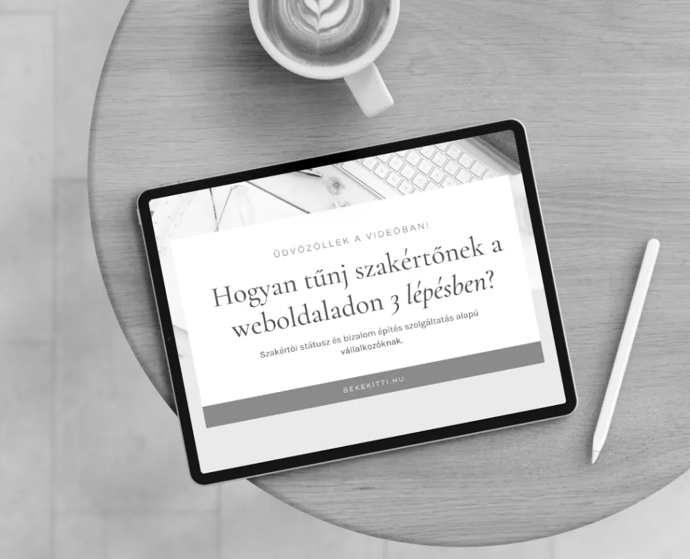hogyan tunj szakertonek a weboldaladon kurzus beke kitti szakertoi weboldal keszites 2